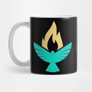 Dove and flame - symbols of the Holy Spirit Mug